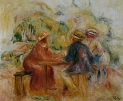 Gathering in the Garden by Pierre Auguste Renoir